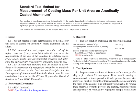ASTM B137-95(R2021) pdf free download